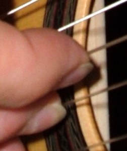 Classical guitar nail technique